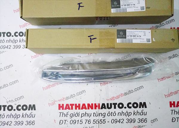 Ốp inox đèn gầm (sương mù) xe Mercedes GLS Class, GL Class W166