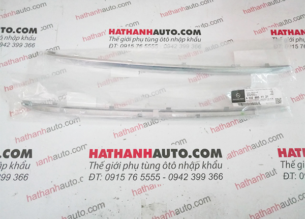 Nẹp inox ba đờ sốc sau xe Mercedes S450, S300, S63 AMG S65 AMG W222