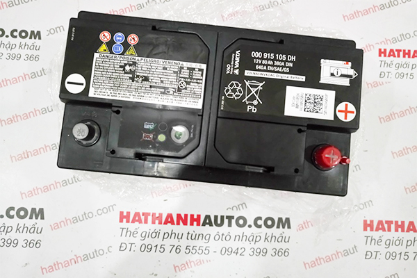 Bình điện (ắc quy) xe Volkswagen Transporter, Caravelle-000915105DH