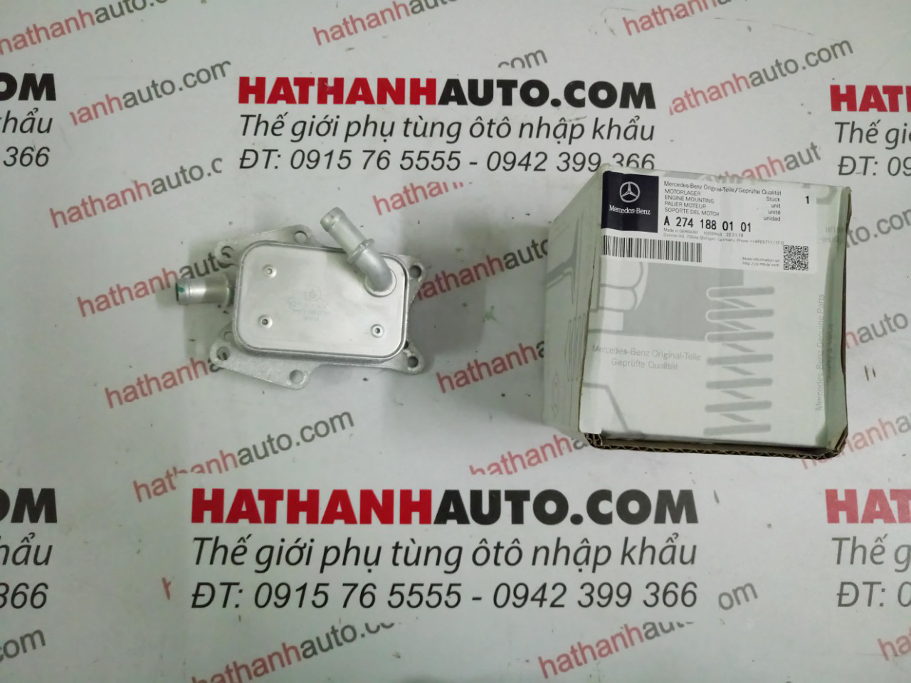 Két làm mát dầu (nhớt) máy xe Mercedes C180, C200 W205 - 2741880101