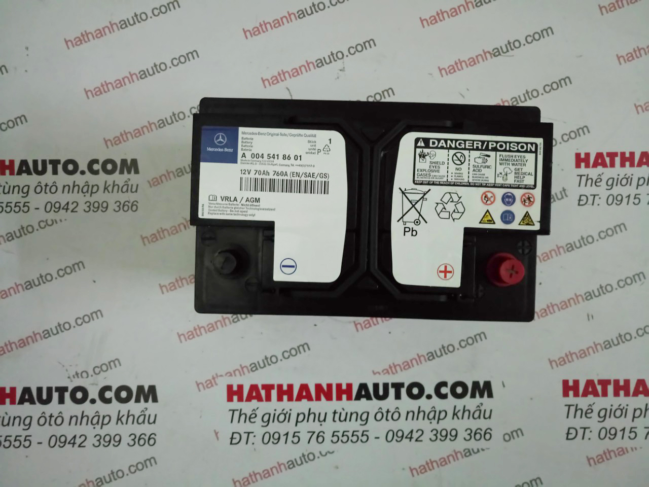 Bình điện (ắc quy) chính xe Mercedes - 0045418601 - A0045418601