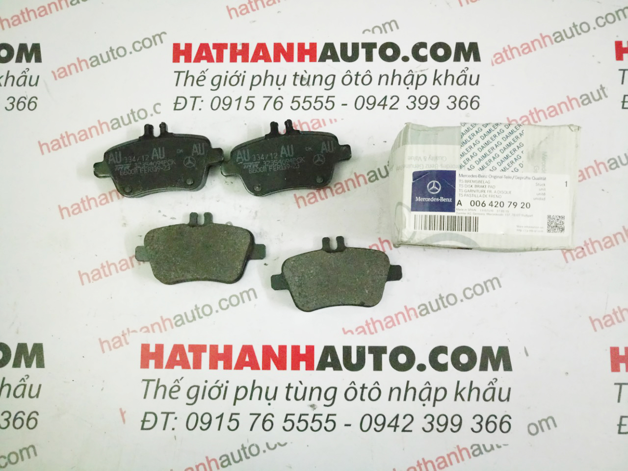 Bố thắng (má phanh) sau xe Mercedes A160, A180 W176 - 0064207920