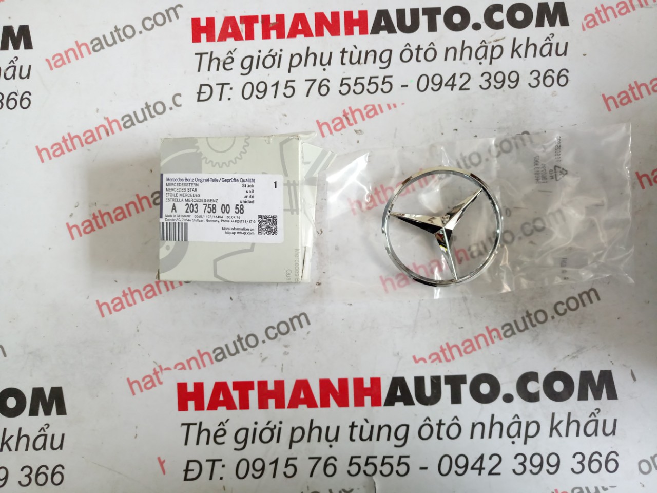 Lô gô (logo) cốp sau xe Mercedes C180, C160, C200 W203 - 2037580058