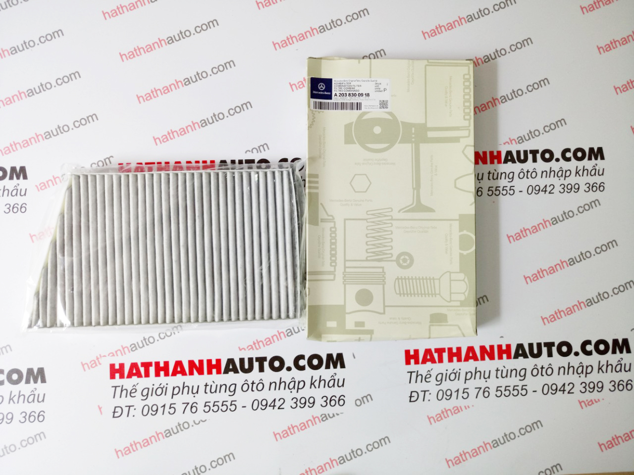 Lọc gió điều hòa xe Mercedes C180, C200, C220 W203 - 2038300918