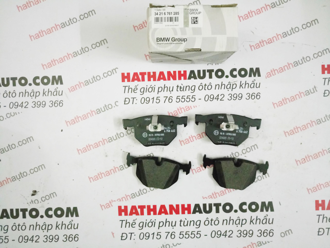 Má phanh (bố thắng) sau xe BMW 735i, 735Li E65, E66 - 34216761285