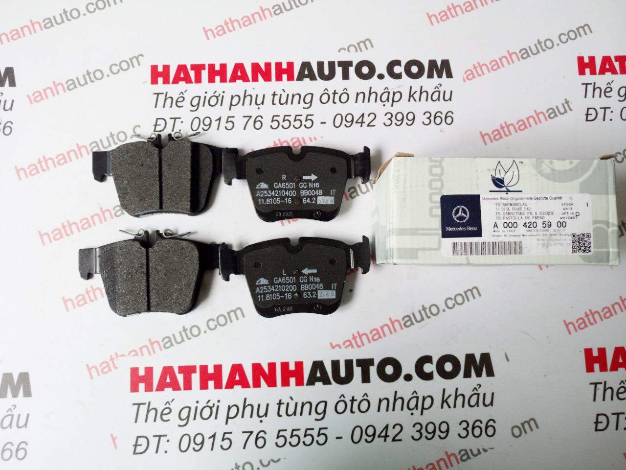 Má phanh (bố thắng) sau xe Mercedes C class W205, GLC - 0004205900