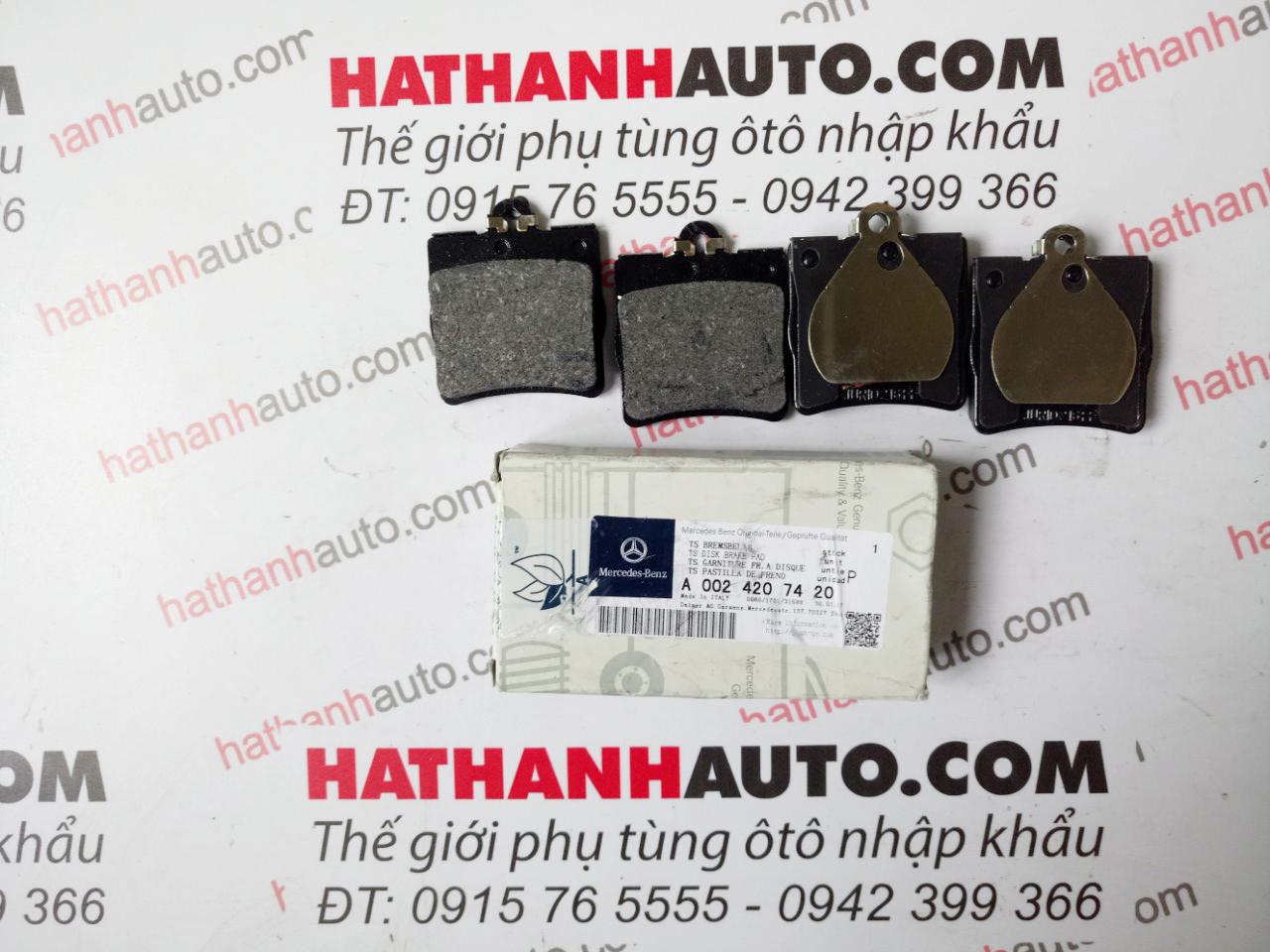 Má phanh (bố thắng) sau xe Mercedes C180, C160 W203 - 0024207420