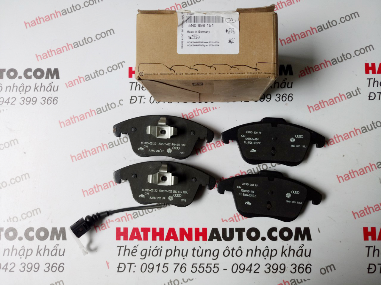 Má phanh (bố thắng) trước Volkswagen Passat, Tiguan, Sharan-5N0698151