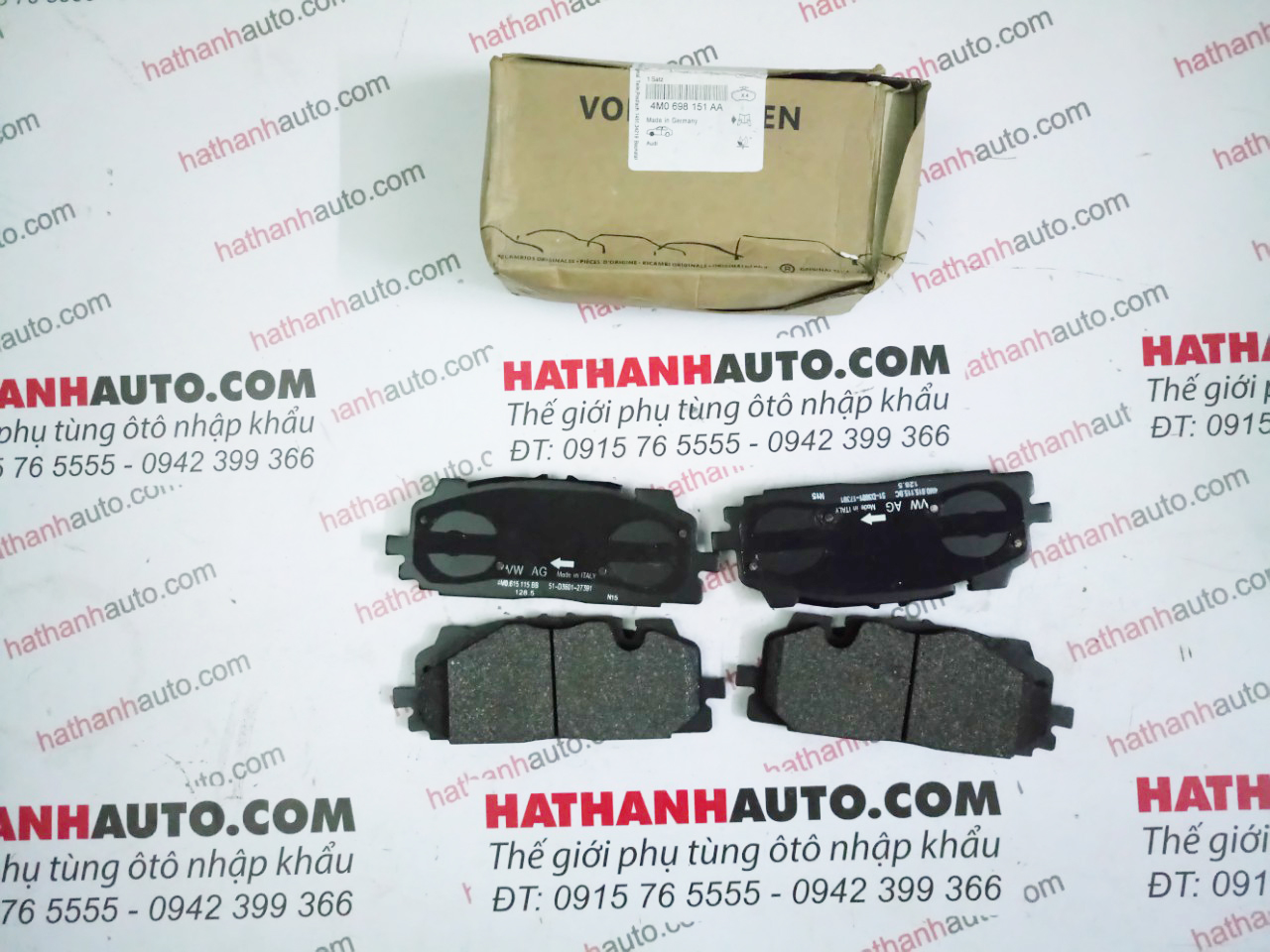 Má phanh (bố thắng) trước xe Audi A4, A5, A8 - 4M0698151AA