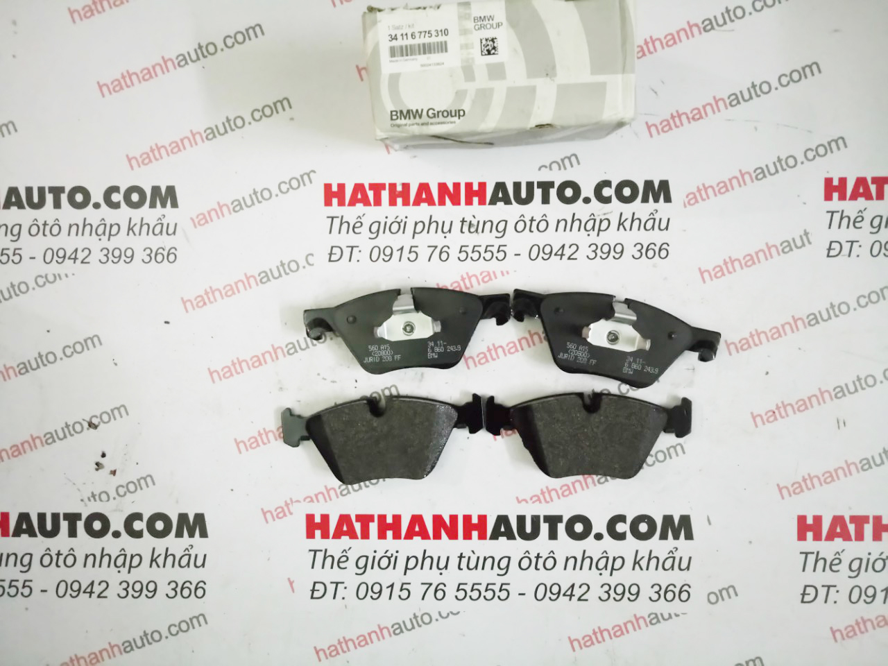 Má phanh (bố thắng) trước xe BMW 3 Series E90, E93, E92, E91, X1, Z4