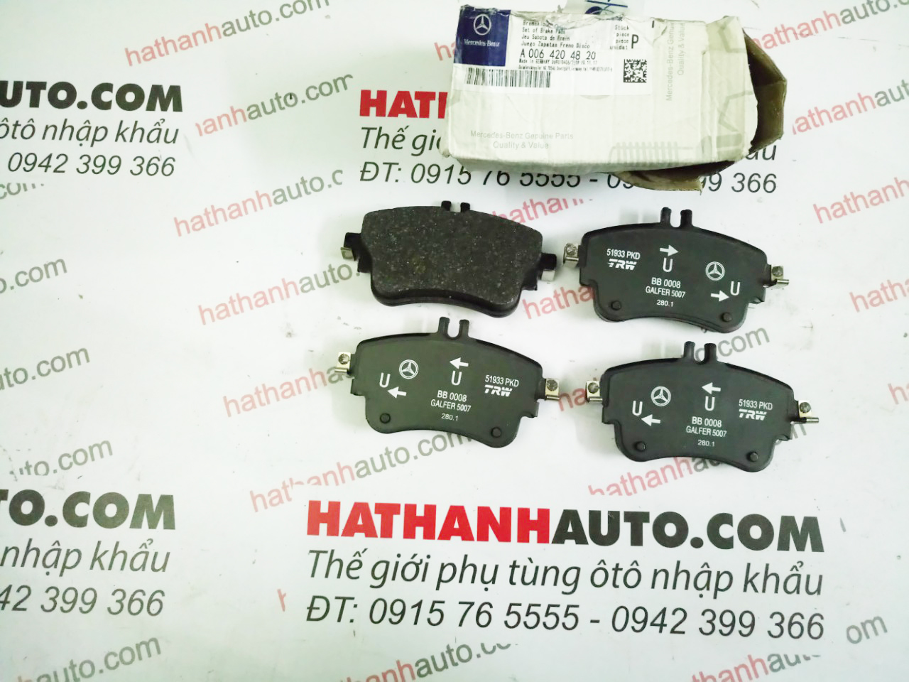 Má phanh (bố thắng) trước xe Mercedes A160, A180 W176 - 0064204820