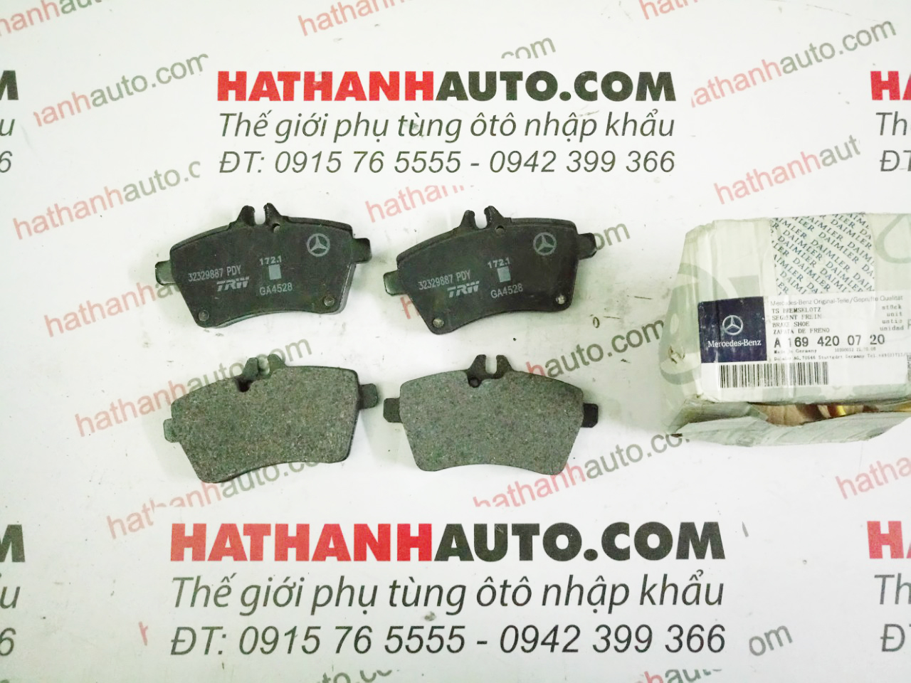 Má phanh (bố thắng) trước Mercedes A200, A180, A160 W169-1694200720