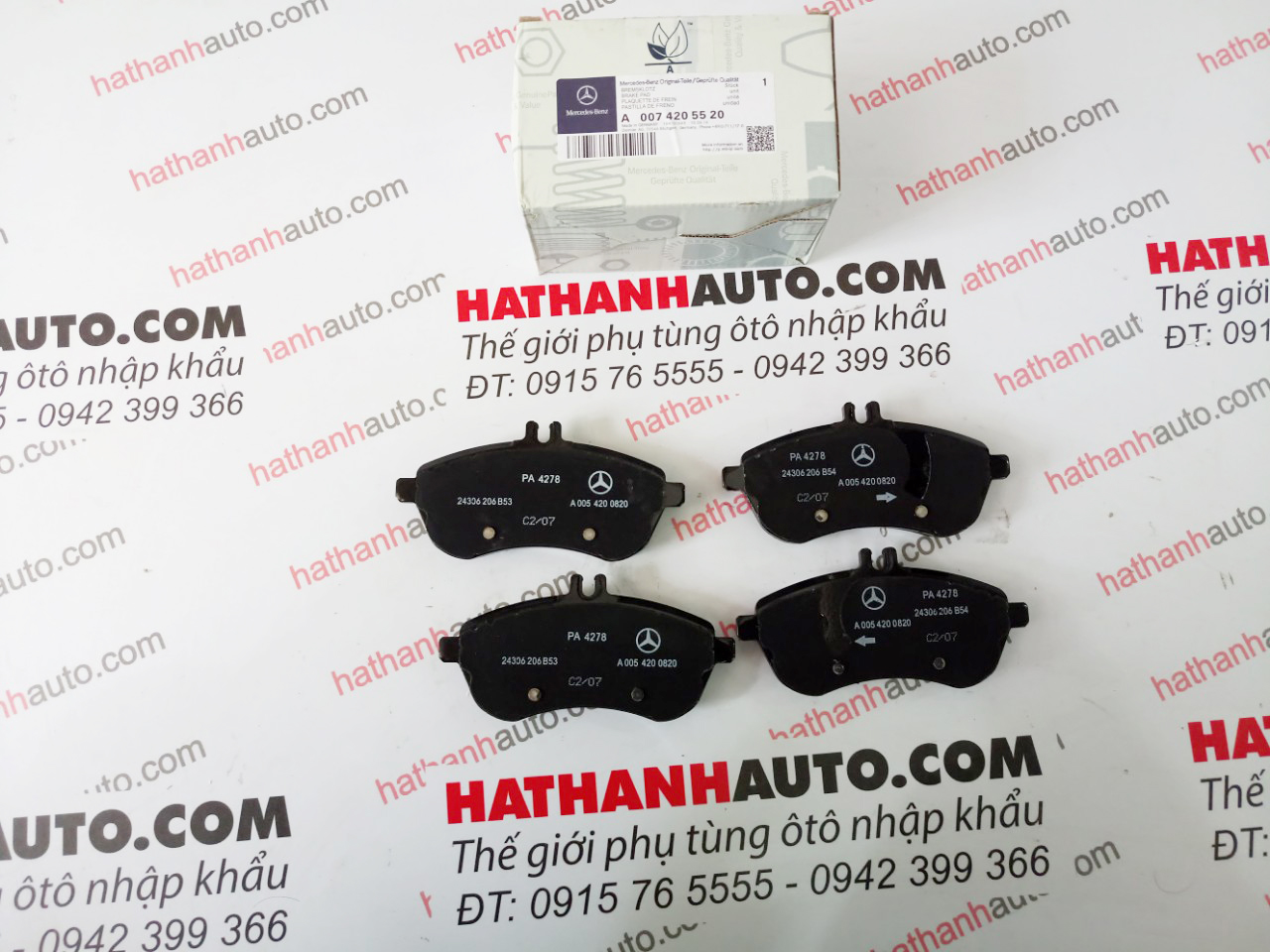 Má phanh (bố thắng) trước xe Mercedes C250, C300, C350 - 0074205520