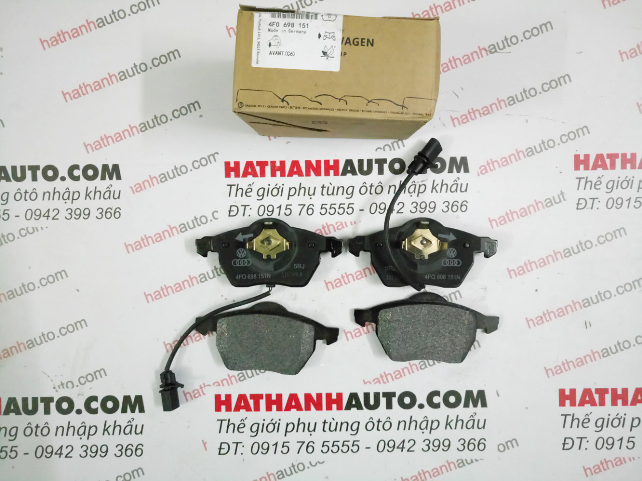 Má phanh (bố thắng) trước xe Volkswagen New Beetle, Passat-4F0698151